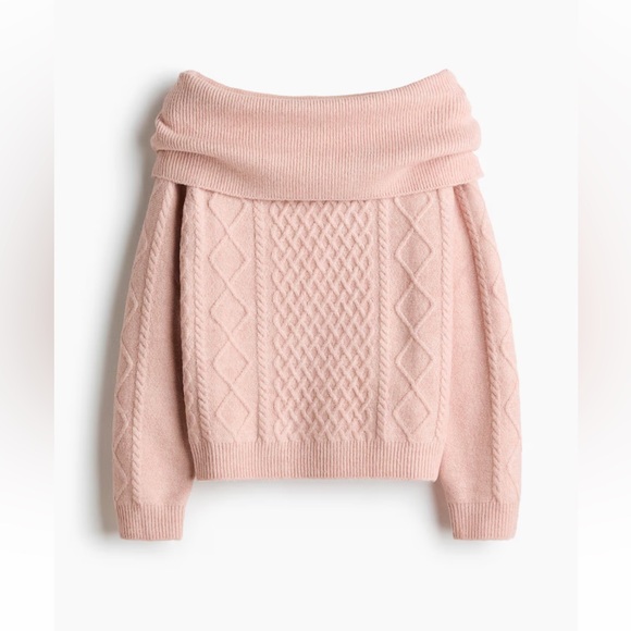 H&M OFF-THE-SHOULDER SWEATER - Picture 5 of 8